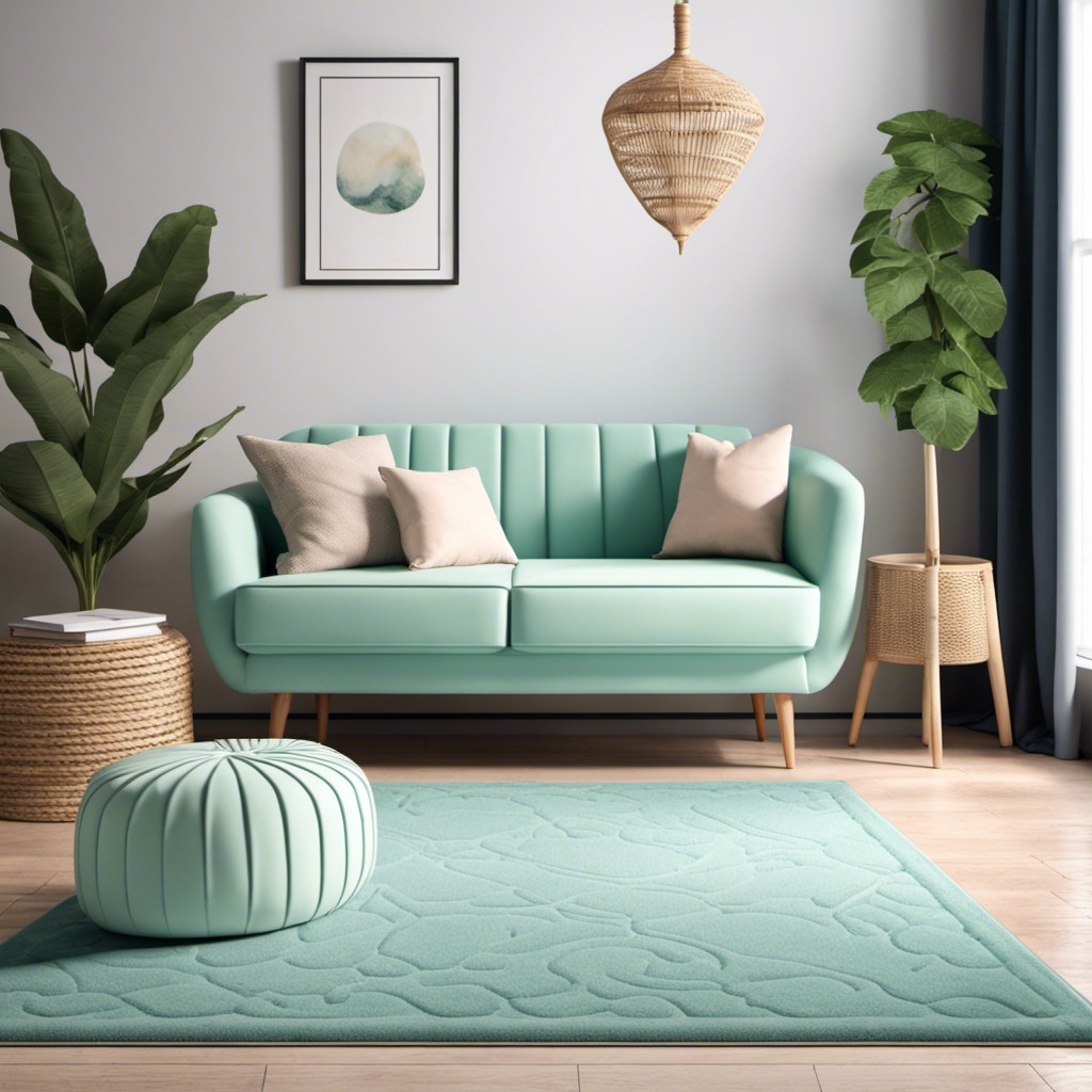 pastel mint rug