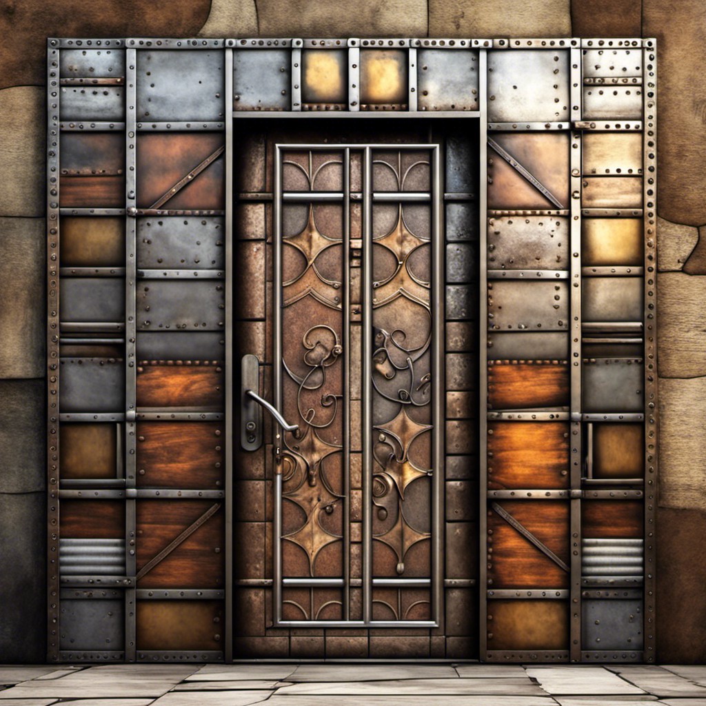 patchwork metal door