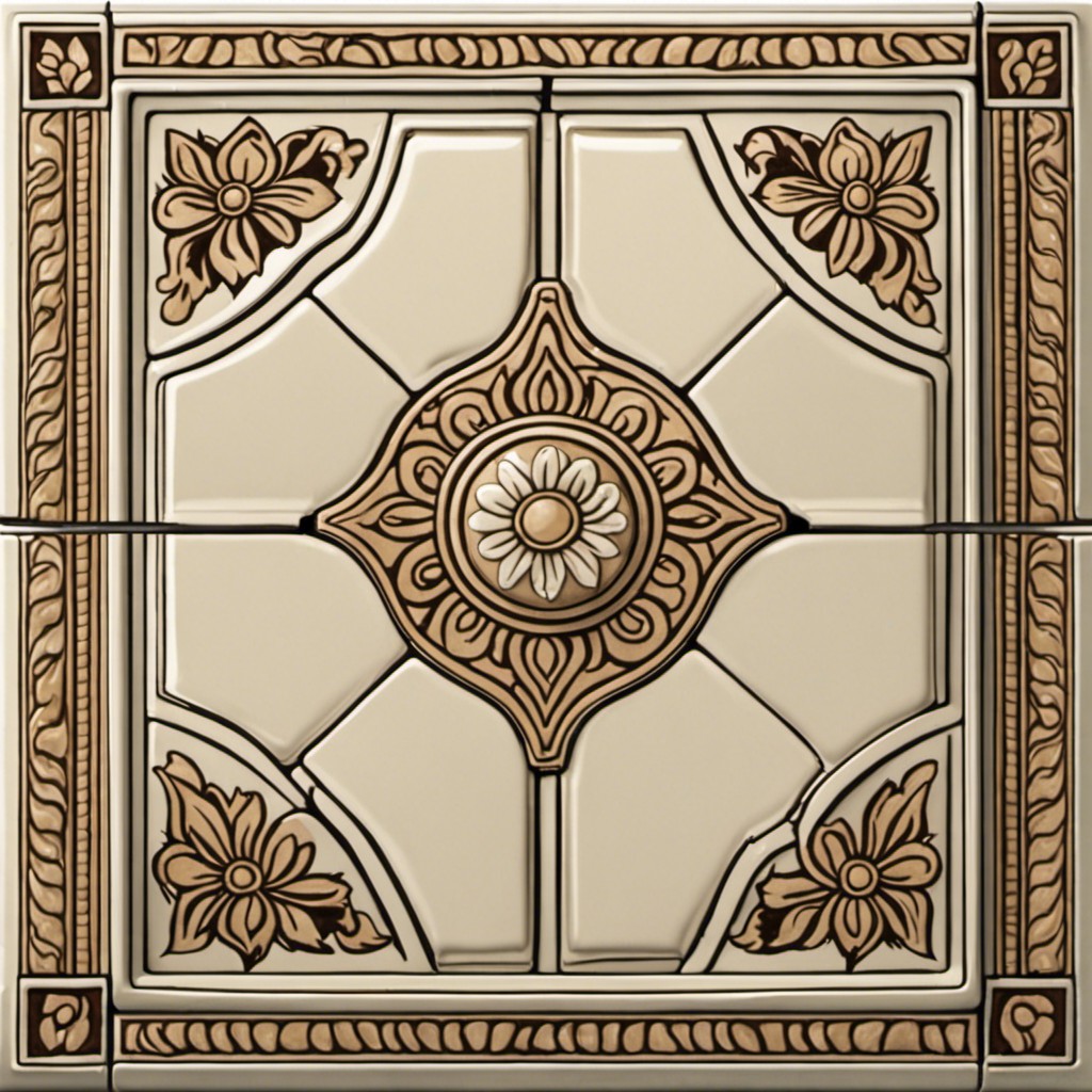 patterned ceramic tile access panel