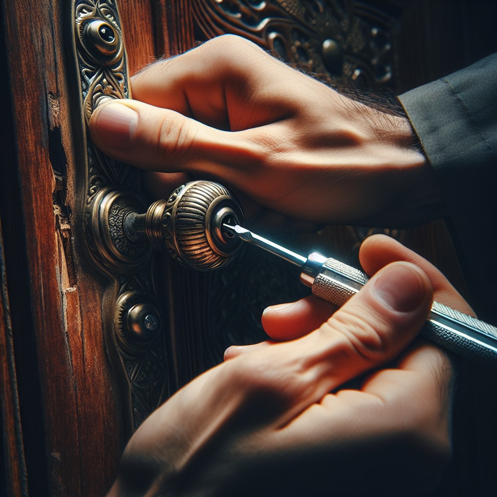 removing door handles or knobs