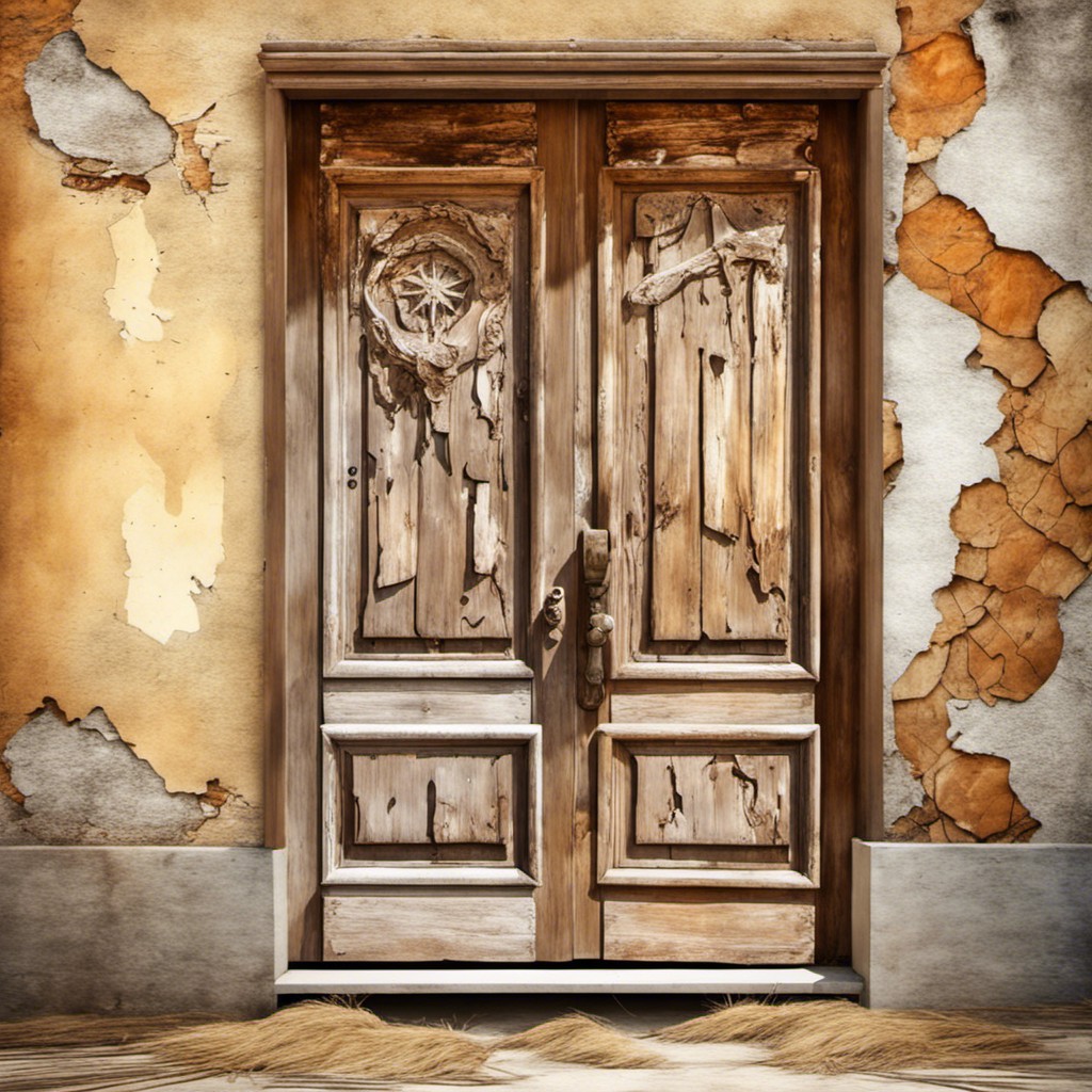 rotting wood door