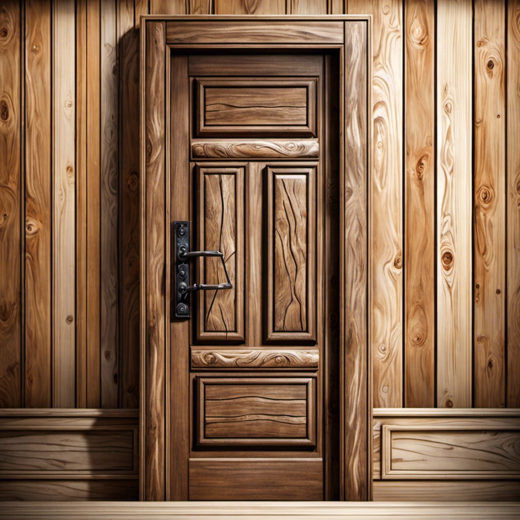 rustic wood panel door cover