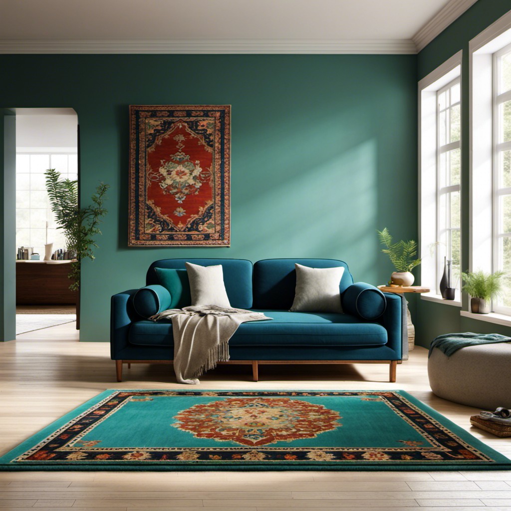 sea green tibetan rug