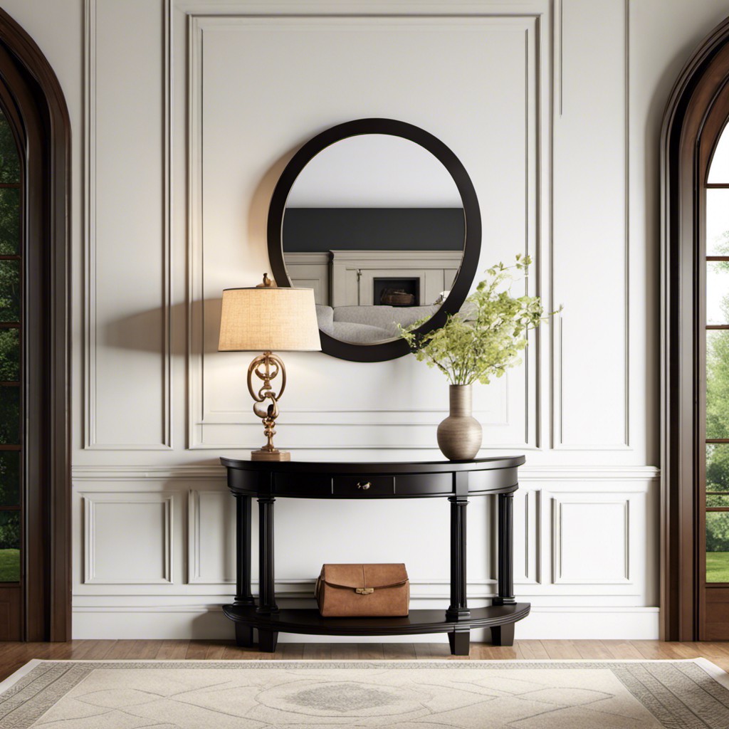 semi circular console table