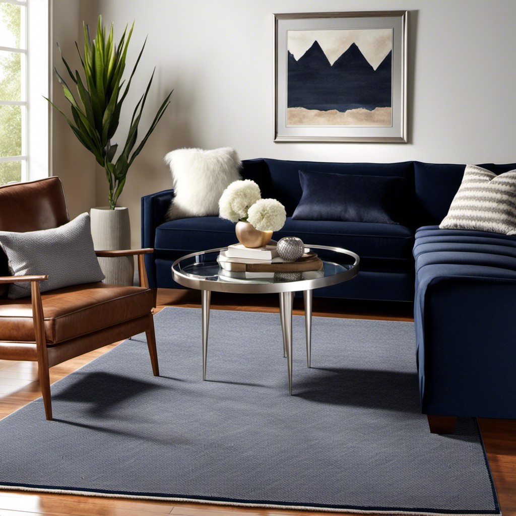 20 Perfect Rug Ideas for a Navy Couch: Your Ultimate Living Room Decor ...