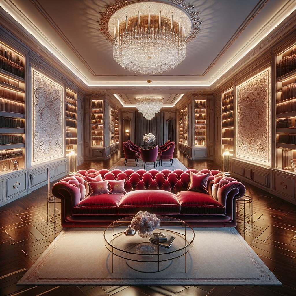 ultra luxury heated velvet couch