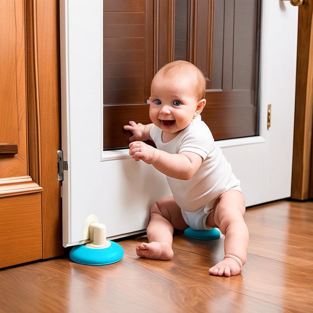 use a baby proofing door slam stopper