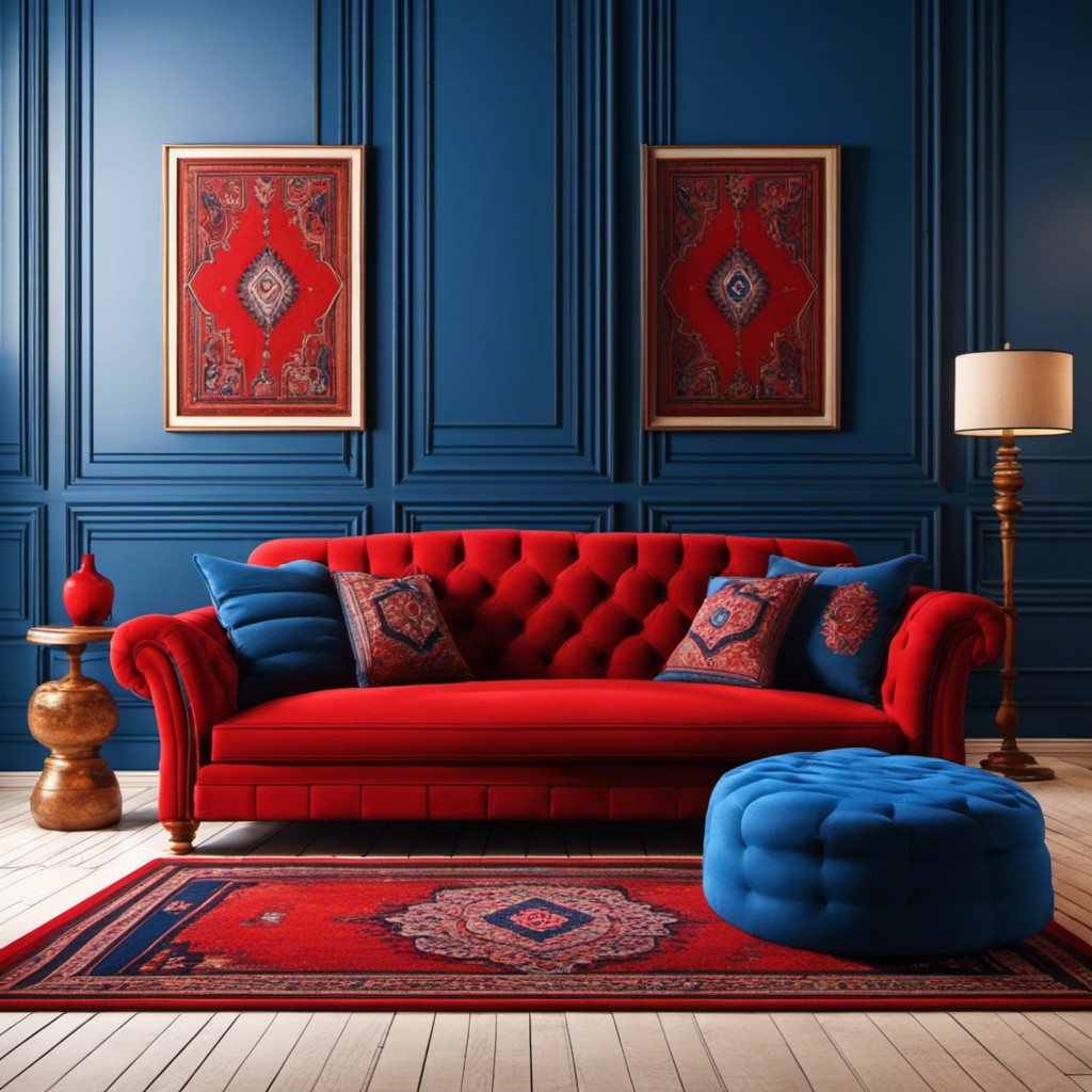 vibrant red rug