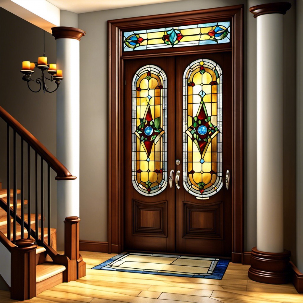 vintage stained glass door