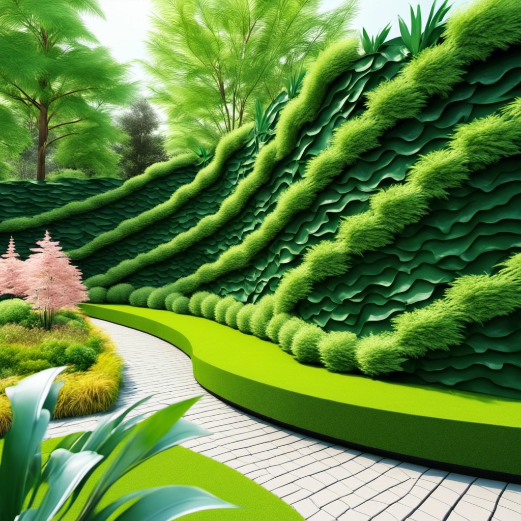 wave shaped garden wall
