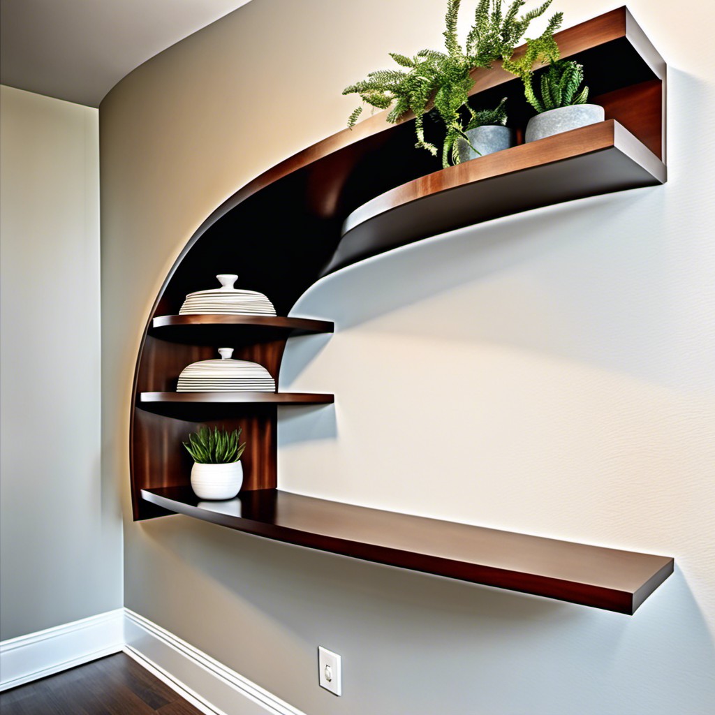 wrap around floating shelf