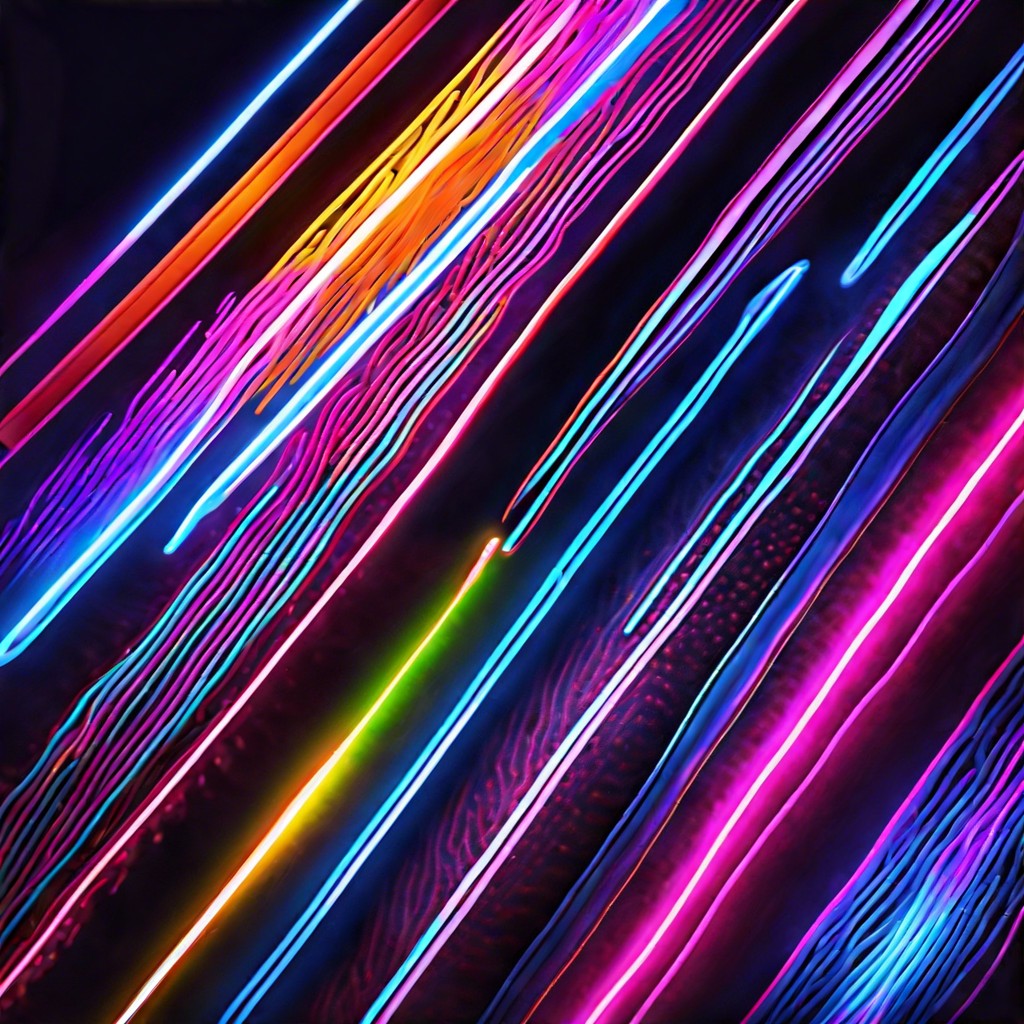 abstract neon light streaks