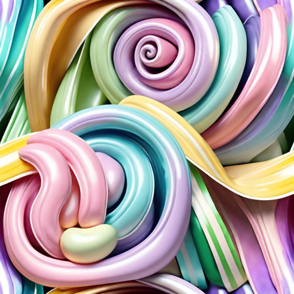 abstract ribbon candy swirls