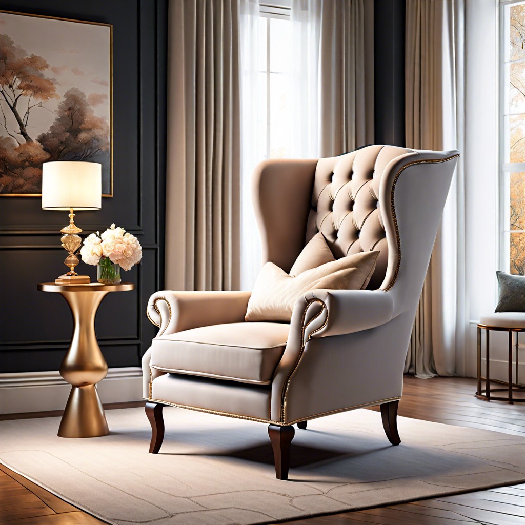 accent high back wing chair