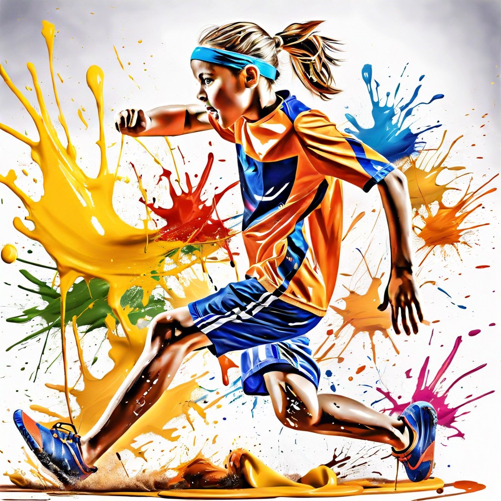 action painting sports day