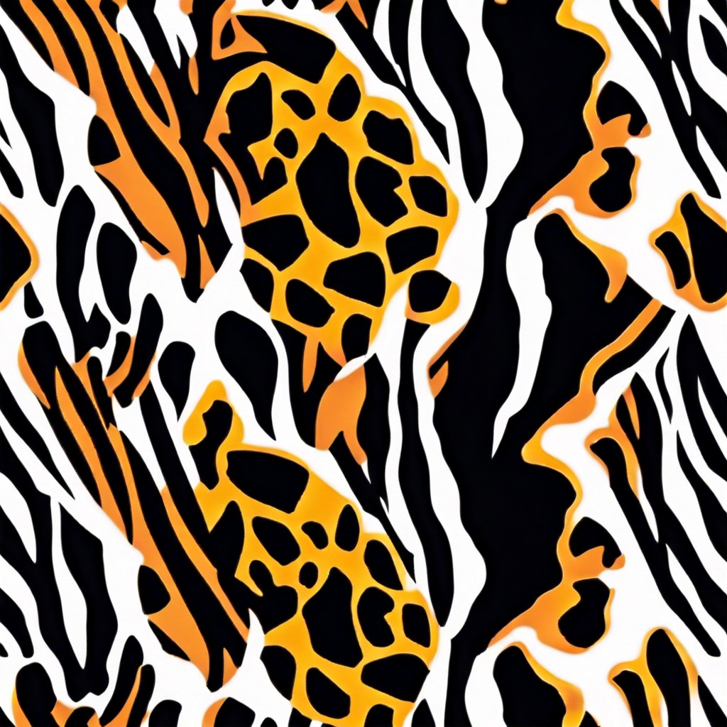 animal print designs like zebra stripes or leopard spots