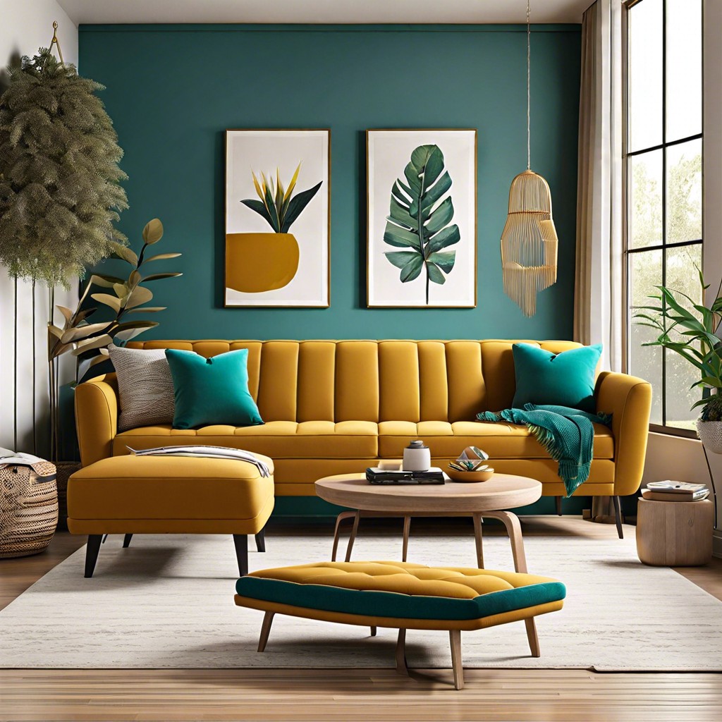 arrange a chic ottoman in a complementary color