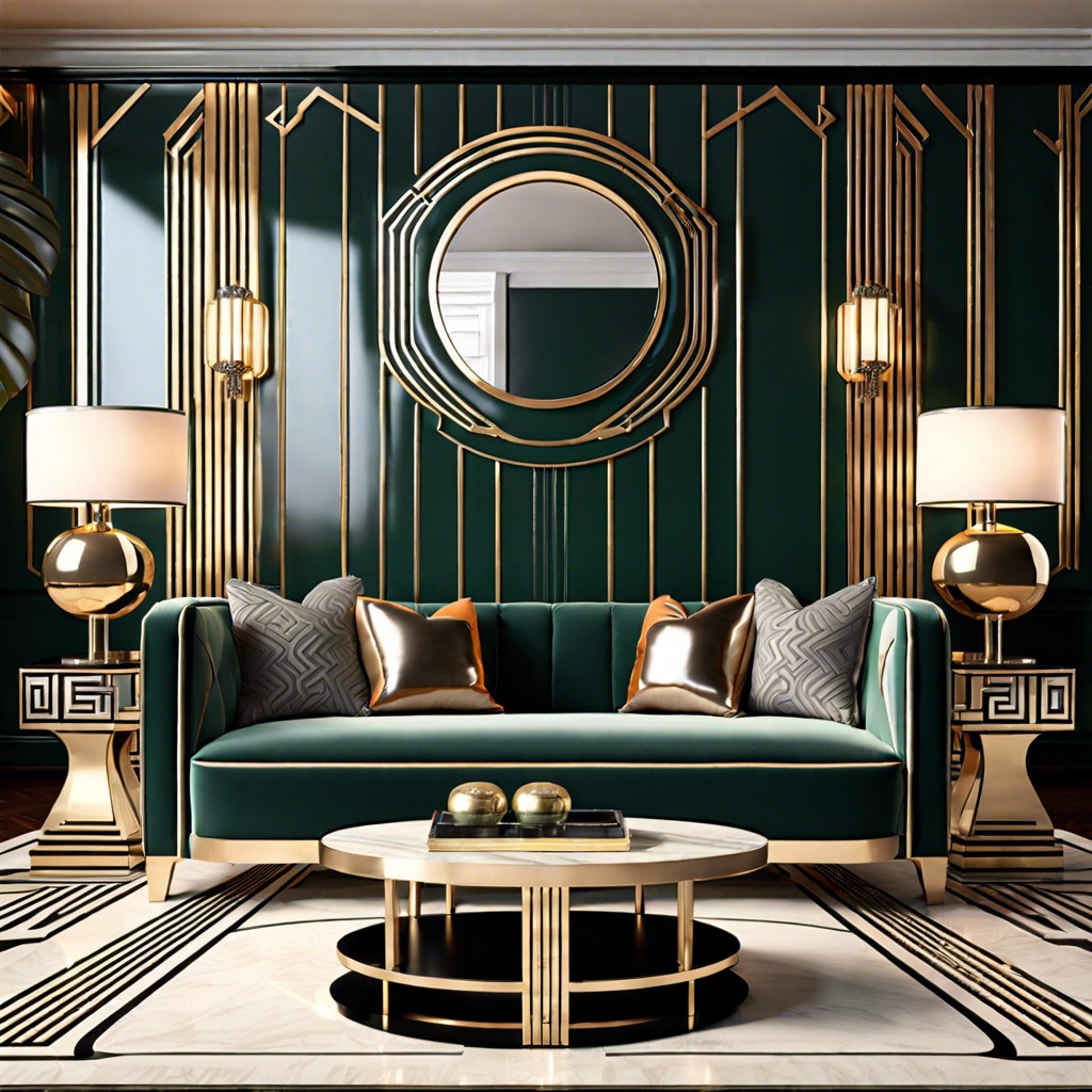 art deco revival high gloss sleek sofa styles