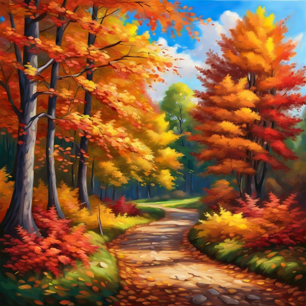 autumn forest path