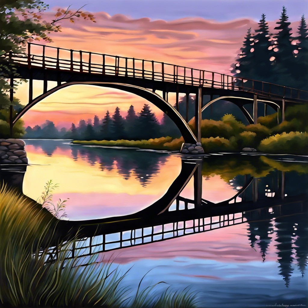 bridge over water scene