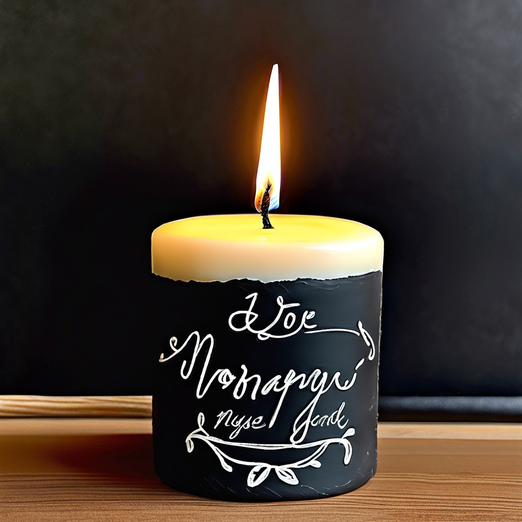 chalkboard paint to write personalized messages