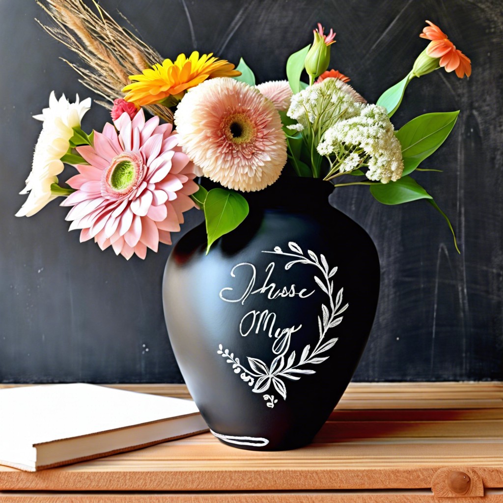 chalkboard paint with personalized messages