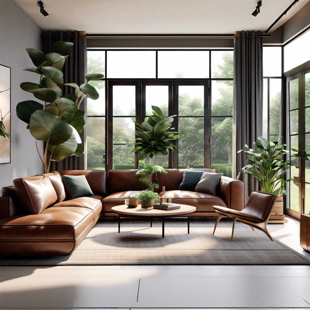 choose a modular leather sofa for flexible layouts