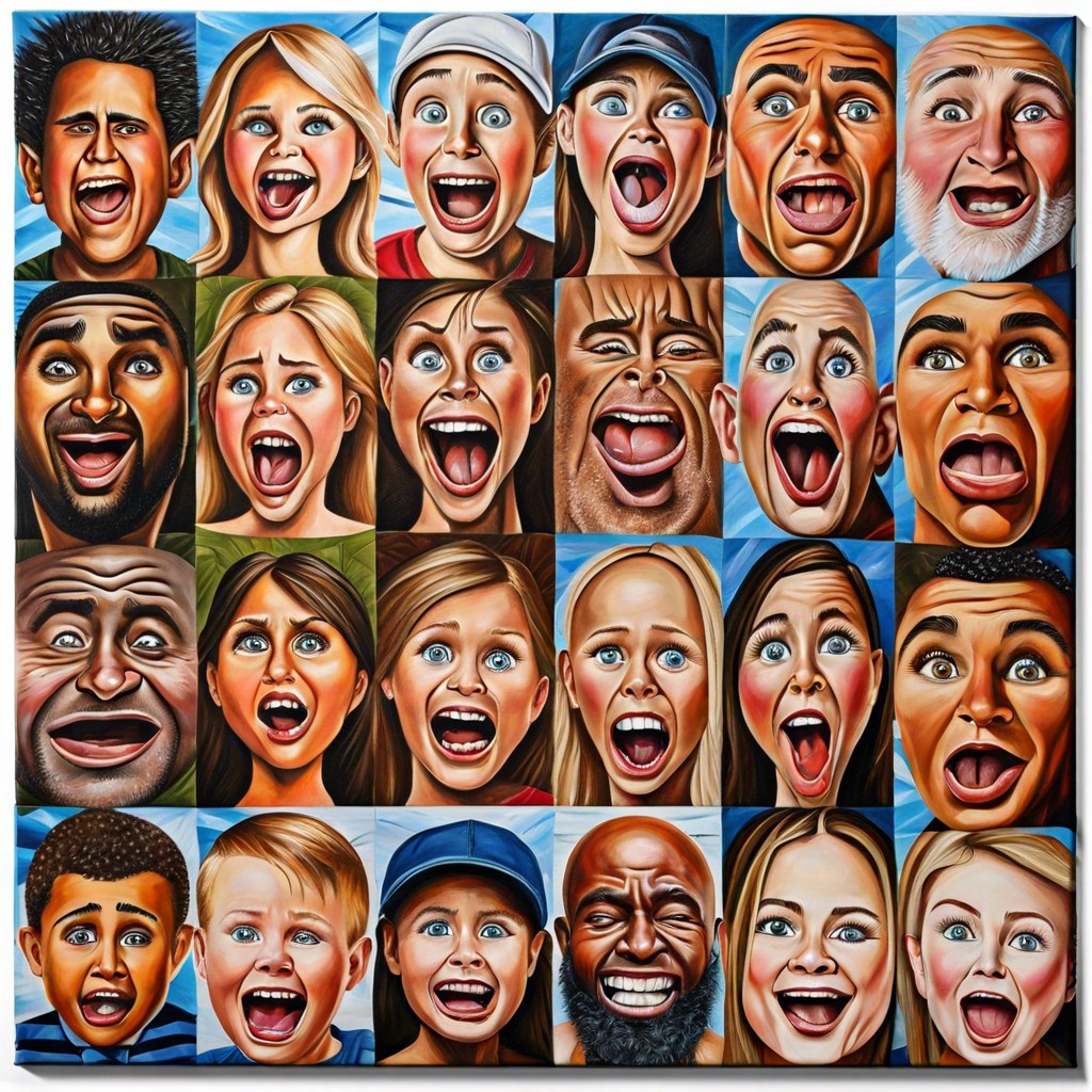 collage of various faces showing a range of emotions