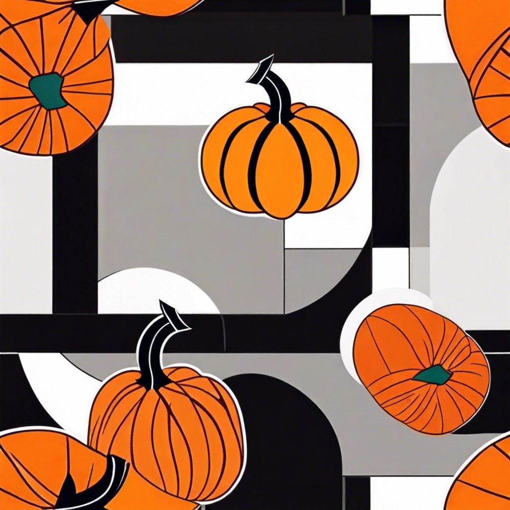 color block pumpkin use contrasting colors in bold blocks or segments