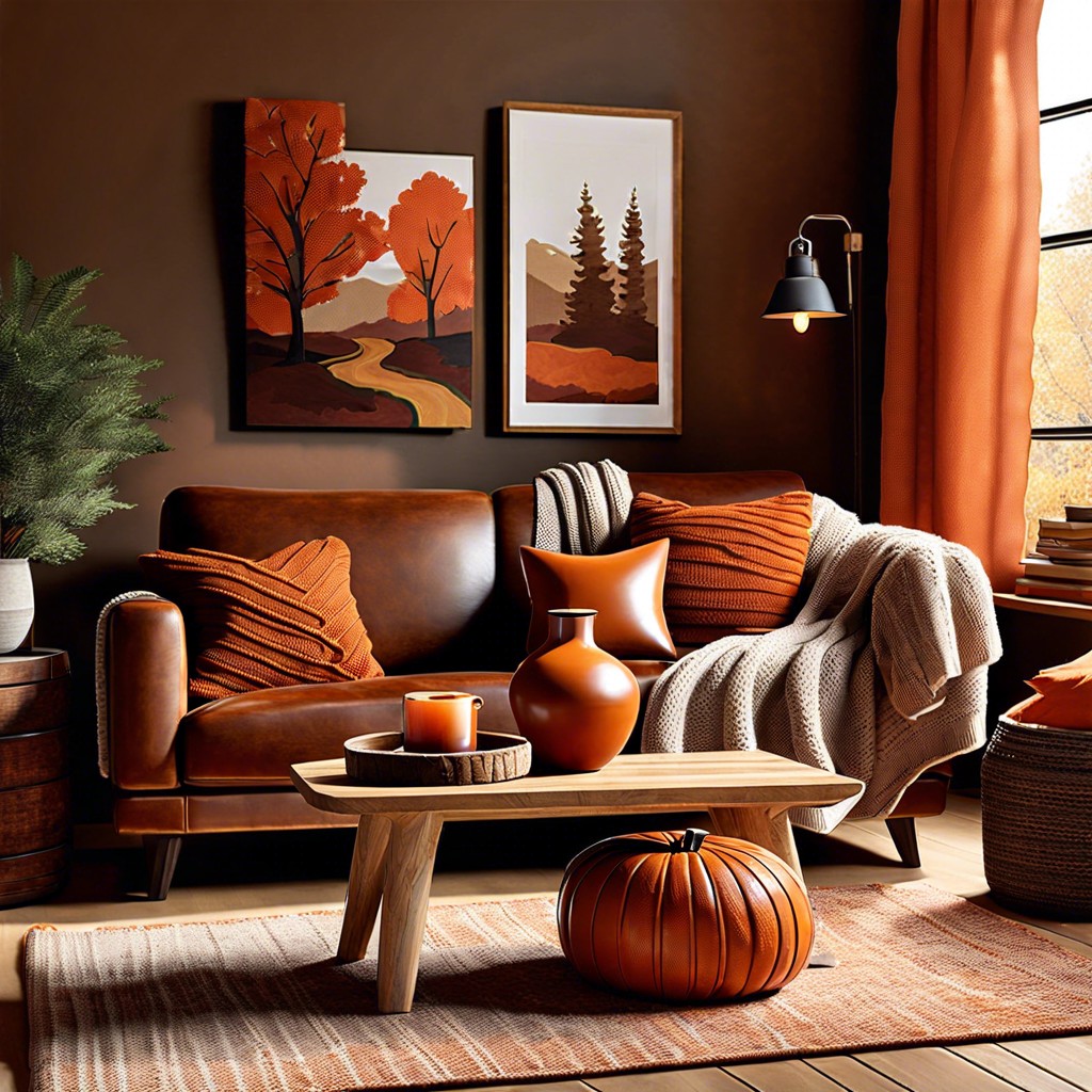 complement with burnt orange for a cozy autumn vibe