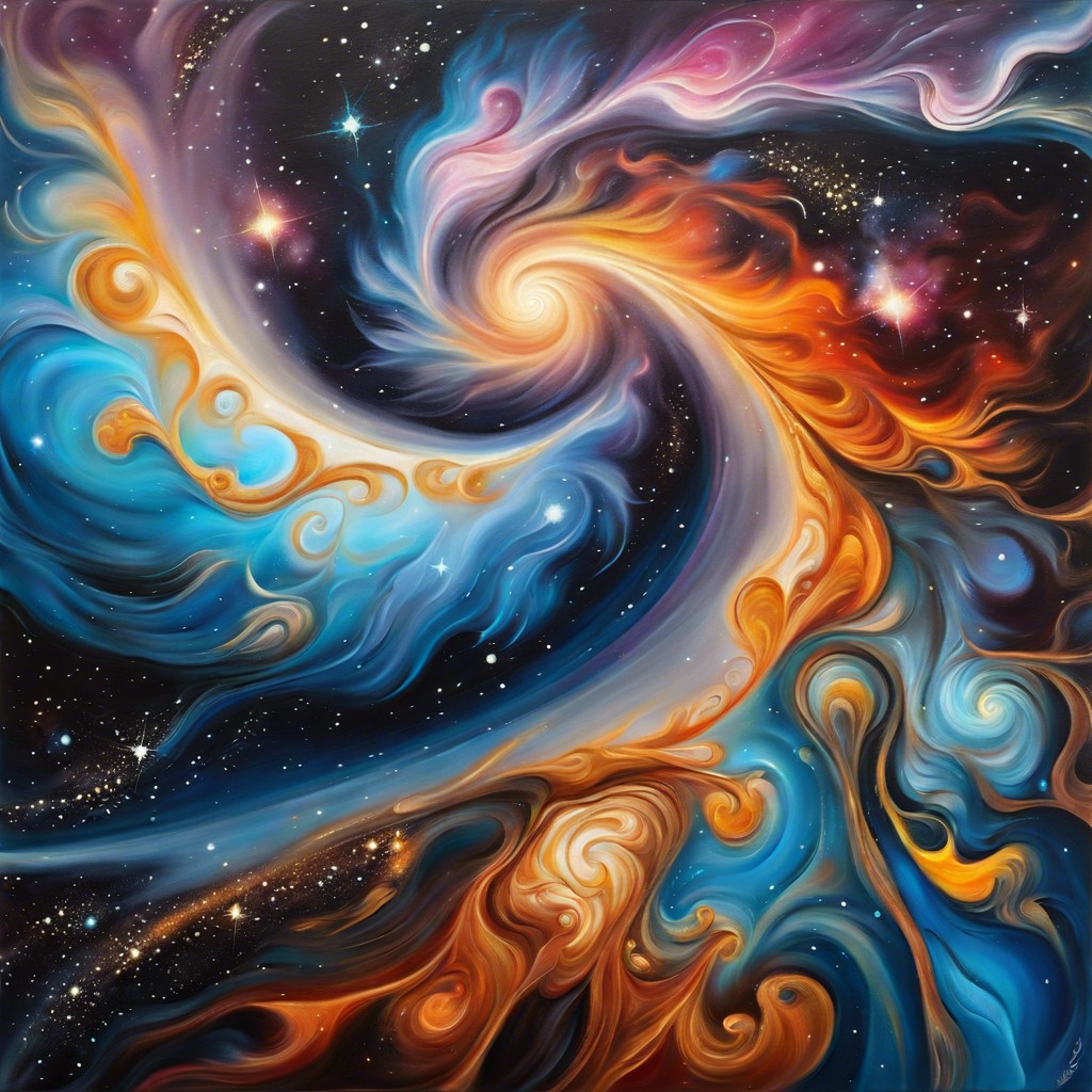 cosmic nebula swirls