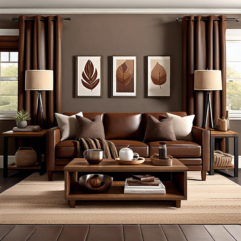 create a monochromatic look with shades of brown