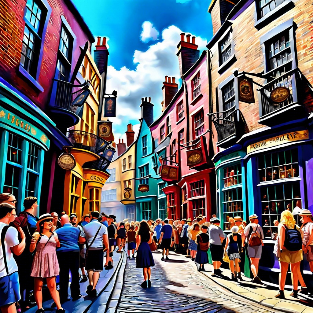 diagon alley on a bustling day