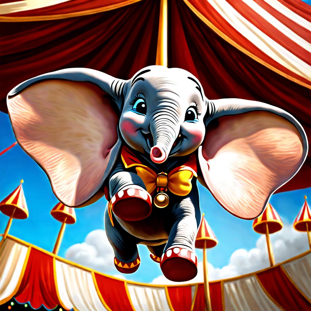 dumbo flying with ears outstretched