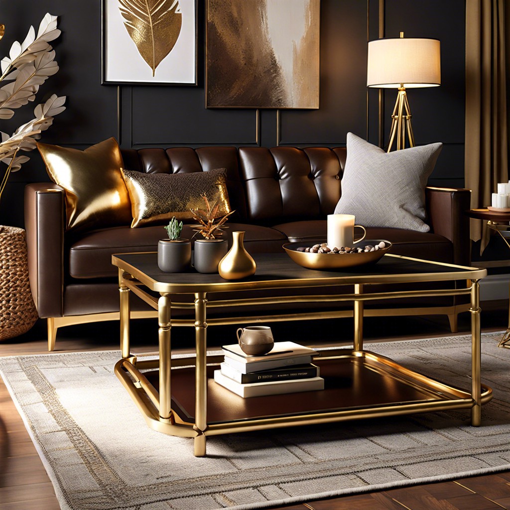 feature a pop of metallic accents