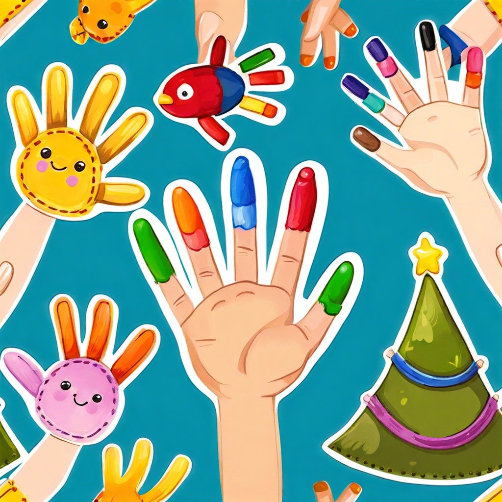 finger puppet painting