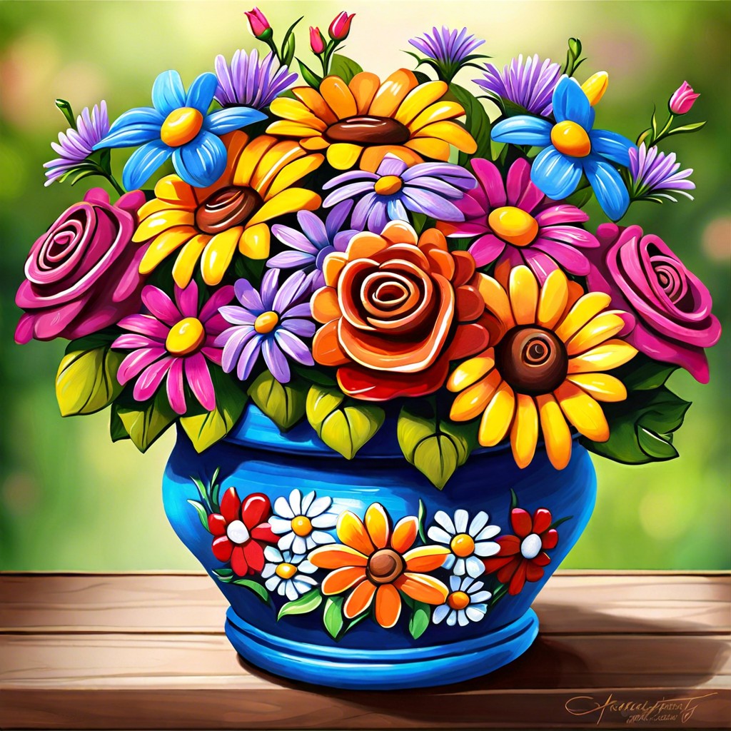 floral delight hand paint daisies or roses in vibrant colors