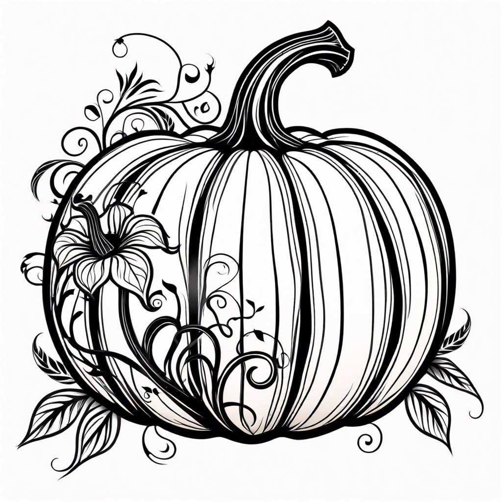 floral fancy paint delicate flowers and vines all over your pumpkin