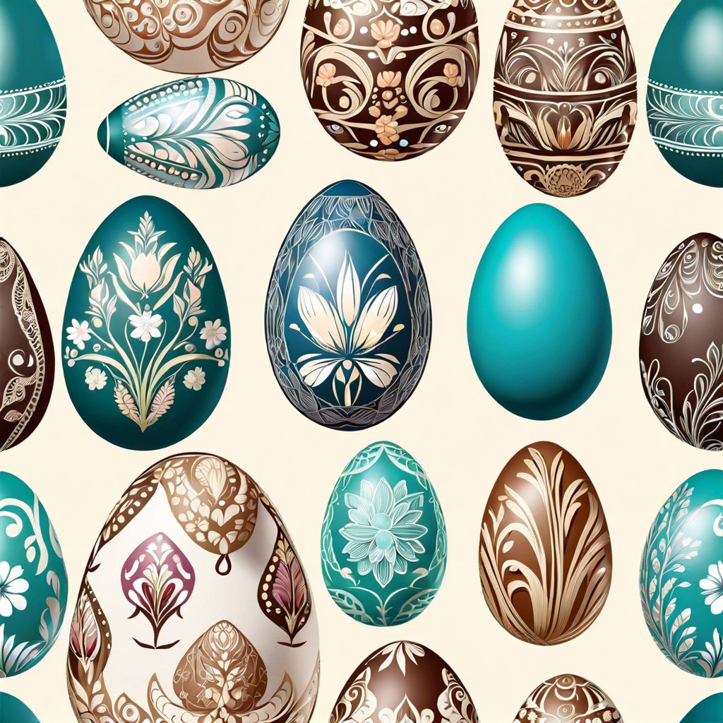 floral pattern eggs