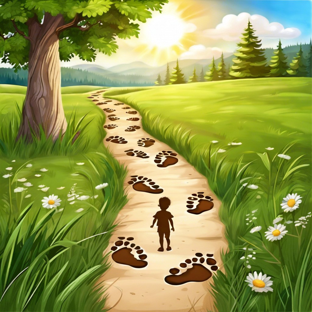 footprint path art