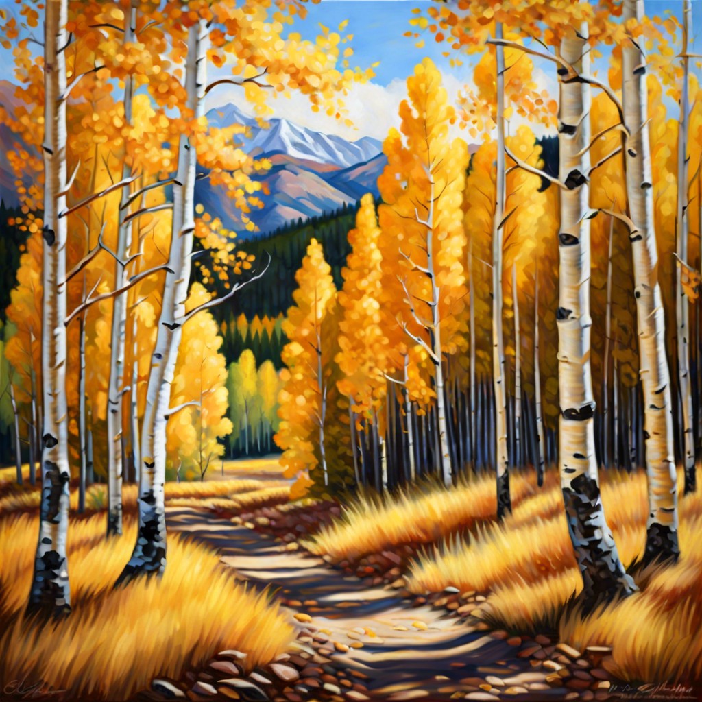 forest of golden aspens