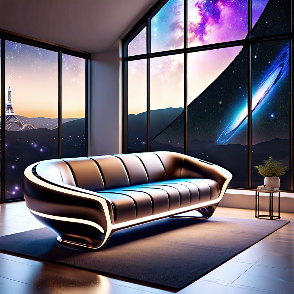 galactic glam futuristic sofa concepts