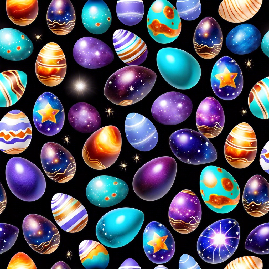 galaxy art eggs