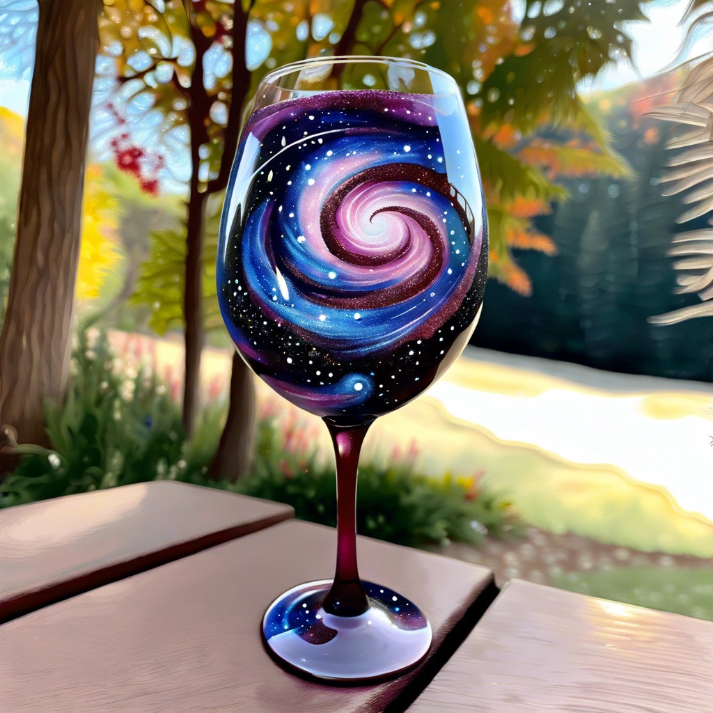 galaxy swirls with glitter