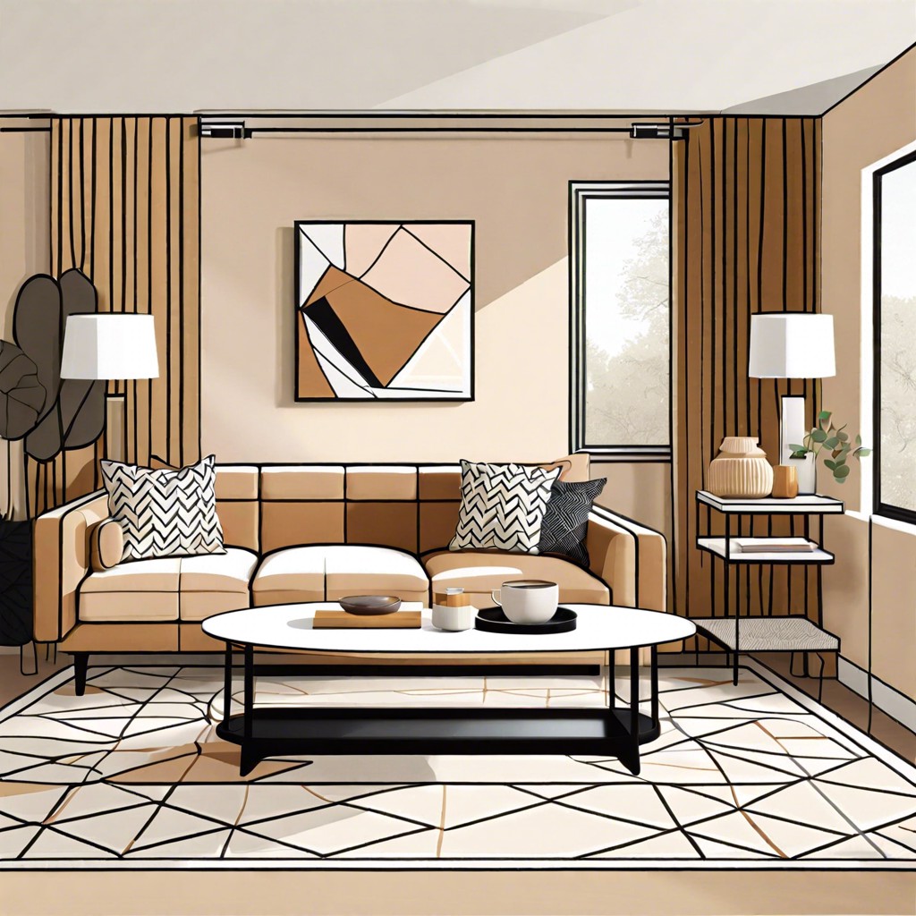 geometric gems pairing sofas with geometric shapes