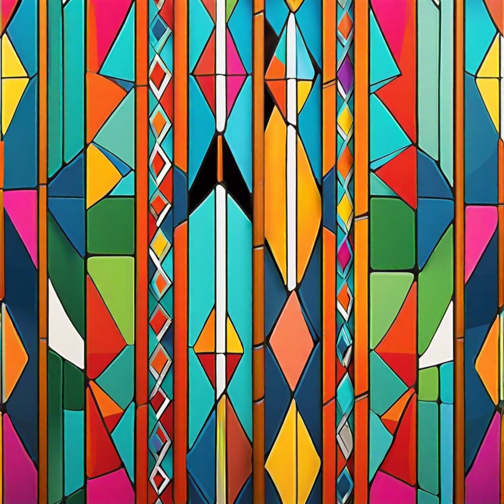 geometric patterns in bold colors