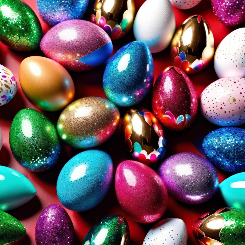 glittery glam eggs