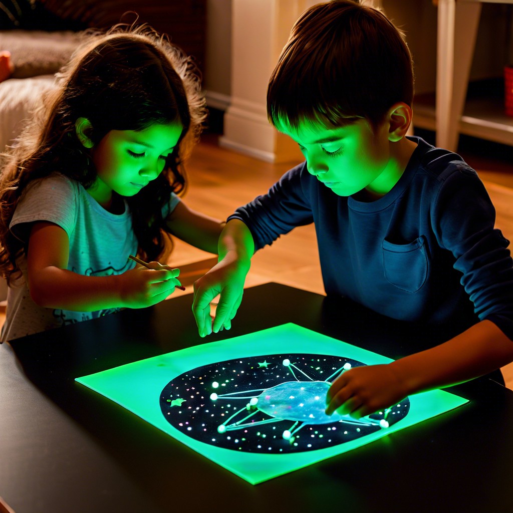 glow in the dark constellation art