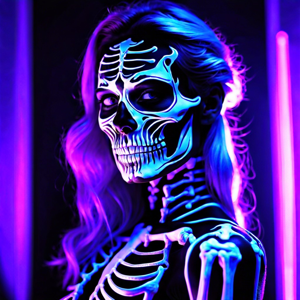 glowing skeleton