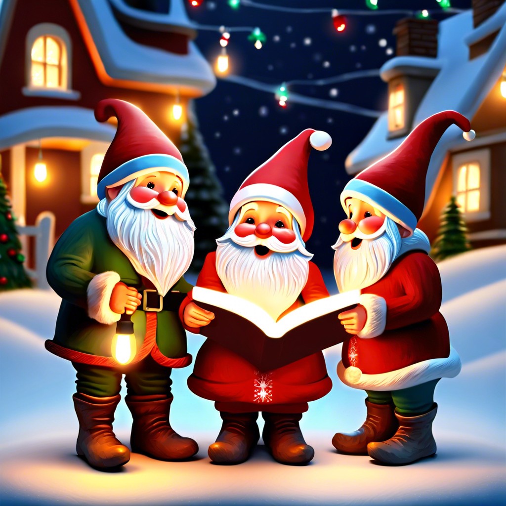 gnome carol singers